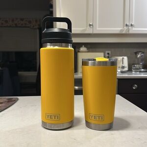 Yeti 20oz rambler and 26oz water bottle